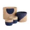 4-tlg. Korbset Handgefertigt Aus Raffia ISALO In Natur-Blau -Butlers butlers 4 tlg korbset handgefertigt aus raffia isalo in natur blau