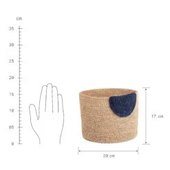 4-tlg. Korbset Handgefertigt Aus Raffia ISALO In Natur-Blau -Butlers butlers 4 tlg korbset handgefertigt aus raffia isalo in natur blau 2
