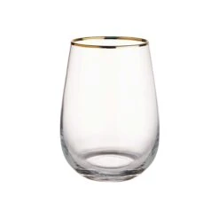 6x Gläser Mit Goldrand 590ml TOUCH OF GOLD In Transparent -Butlers butlers 6x glaser mit goldrand 590ml touch of gold in transparent 2