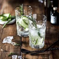 6x Longdrinkgläser Mit Silberrand 460ml UPSCALE In Transparent-Silber -Butlers butlers 6x longdrinkglaser mit silberrand 460ml upscale in transparent silber 1