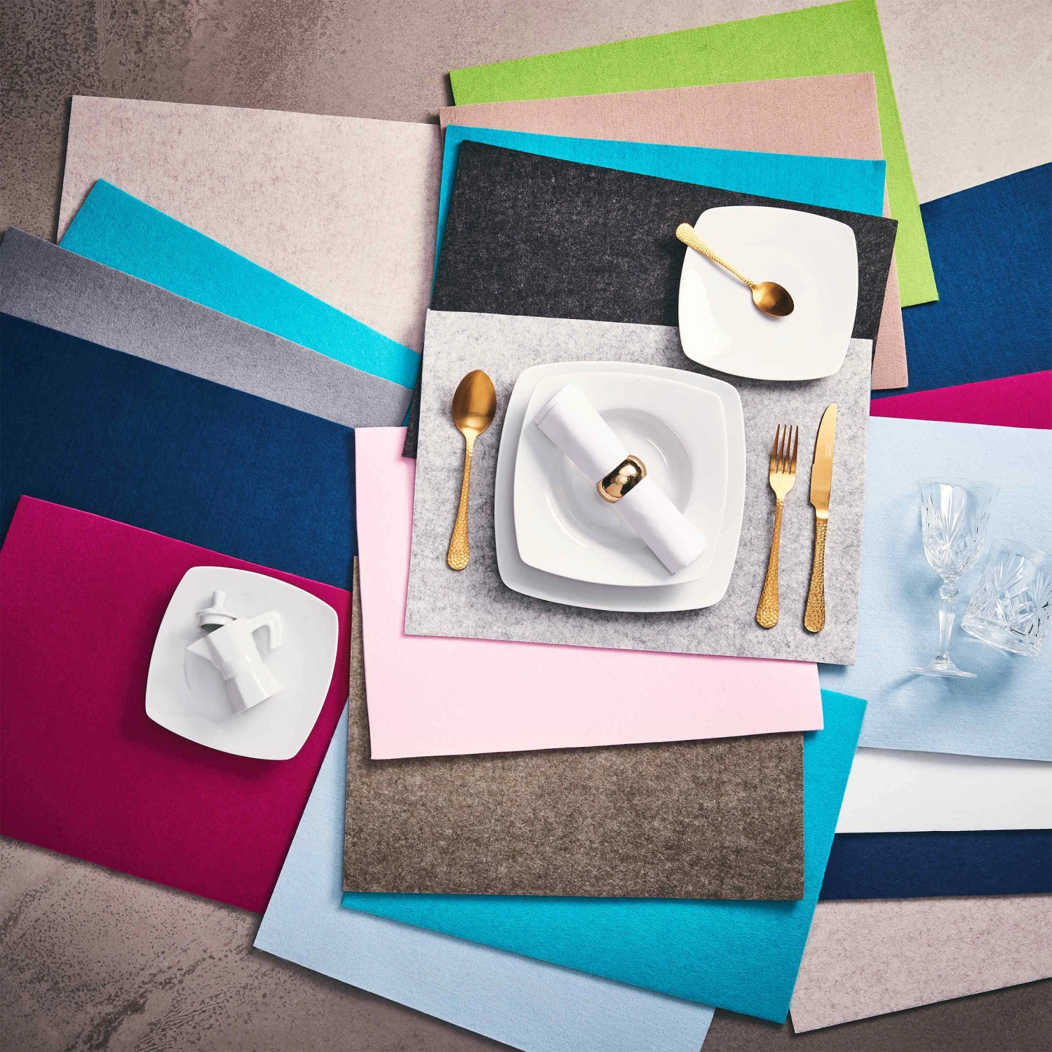 6x Tischset 33x45cm FELTO In Creme 5 6x Tischset 33x45cm FELTO In Creme – Bild 3