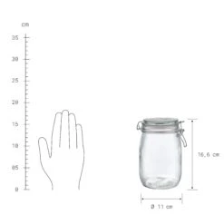 Aufbewahrungsglas 1000ml MASON'S In Transparent -Butlers butlers aufbewahrungsglas 1000ml masons in transparent 1
