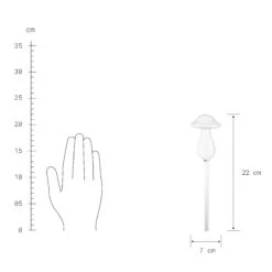 Bewässerungspilz Höhe 22cm RAINDROPS In Transparent -Butlers butlers bewasserungspilz hohe 22cm raindrops in transparent 2