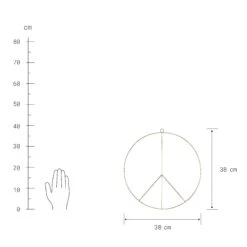 Deko Ring Ø38cm PEACE In Gold -Butlers butlers deko ring o38cm peace in gold 1