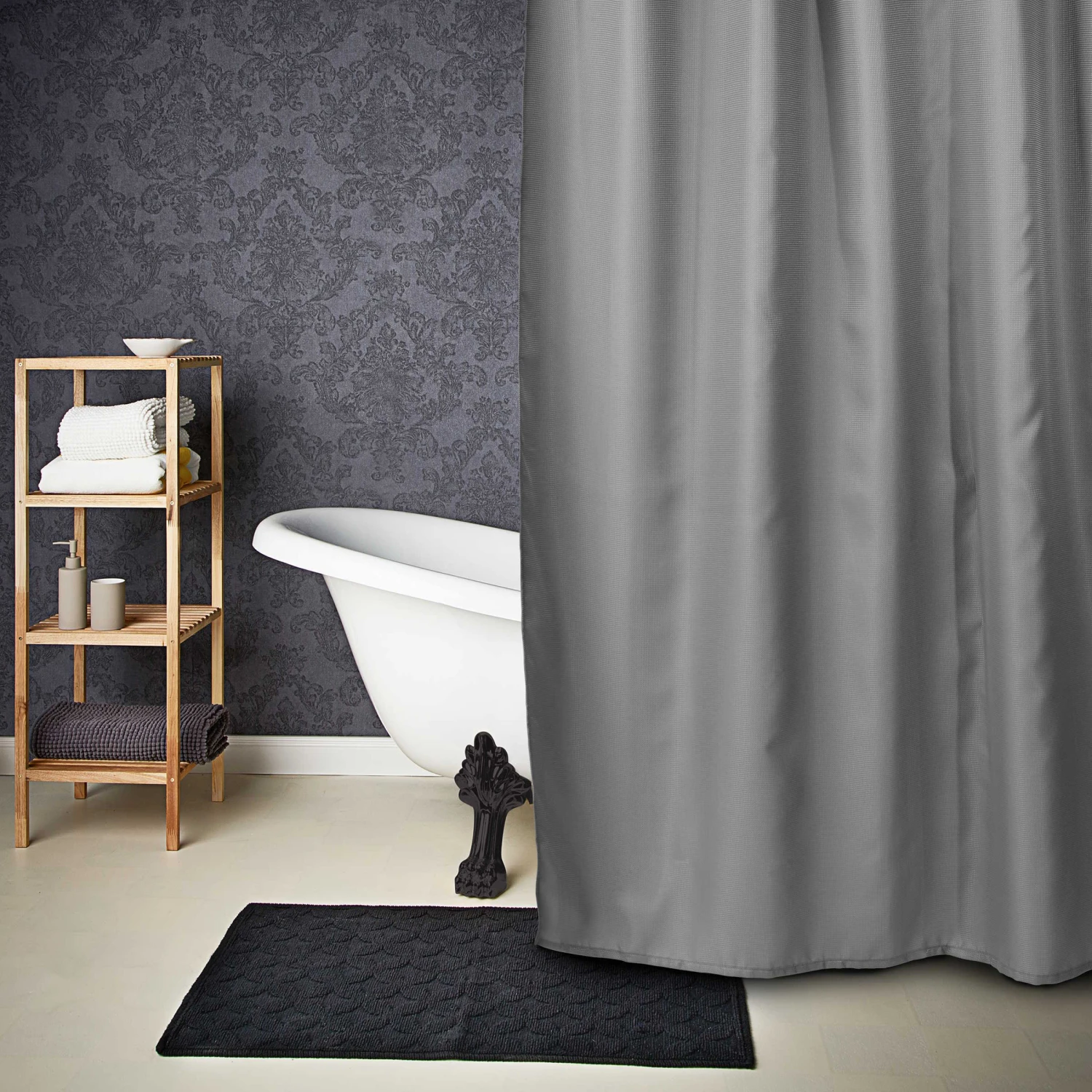 Duschvorhang Waffeloptik WET WET WET In Grau 7 Duschvorhang Waffeloptik WET WET WET In Grau – Bild 5