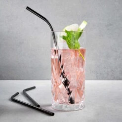 Edelstahltrinkhalme Mit Bürste MANHATTAN LOUNGE In Schwarz -Butlers butlers edelstahltrinkhalme mit burste manhattan lounge in schwarz 1