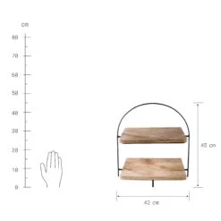 Etagere 2-stufig Höhe 45cm MANGO DAYS In Braun -Butlers butlers etagere 2 stufig hohe 45cm mango days in braun 3