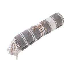 Hamamtuch L 170 X B 90cm SURFSIDE In Anthrazit -Butlers butlers hamamtuch l 170 x b 90cm surfside in anthrazit 3