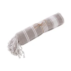 Hamamtuch L 170 X B 90cm SURFSIDE In Taupe -Butlers butlers hamamtuch l 170 x b 90cm surfside in taupe 2