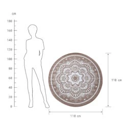 In- & Outdoor-Teppich Flora Ø118cm COLOUR CLASH In Natur-Weiß 12 In- & Outdoor-Teppich Flora Ø118cm COLOUR CLASH In Natur-Weiß -Butlers butlers in and outdoor teppich flora o118cm colour clash in natur weiss 3