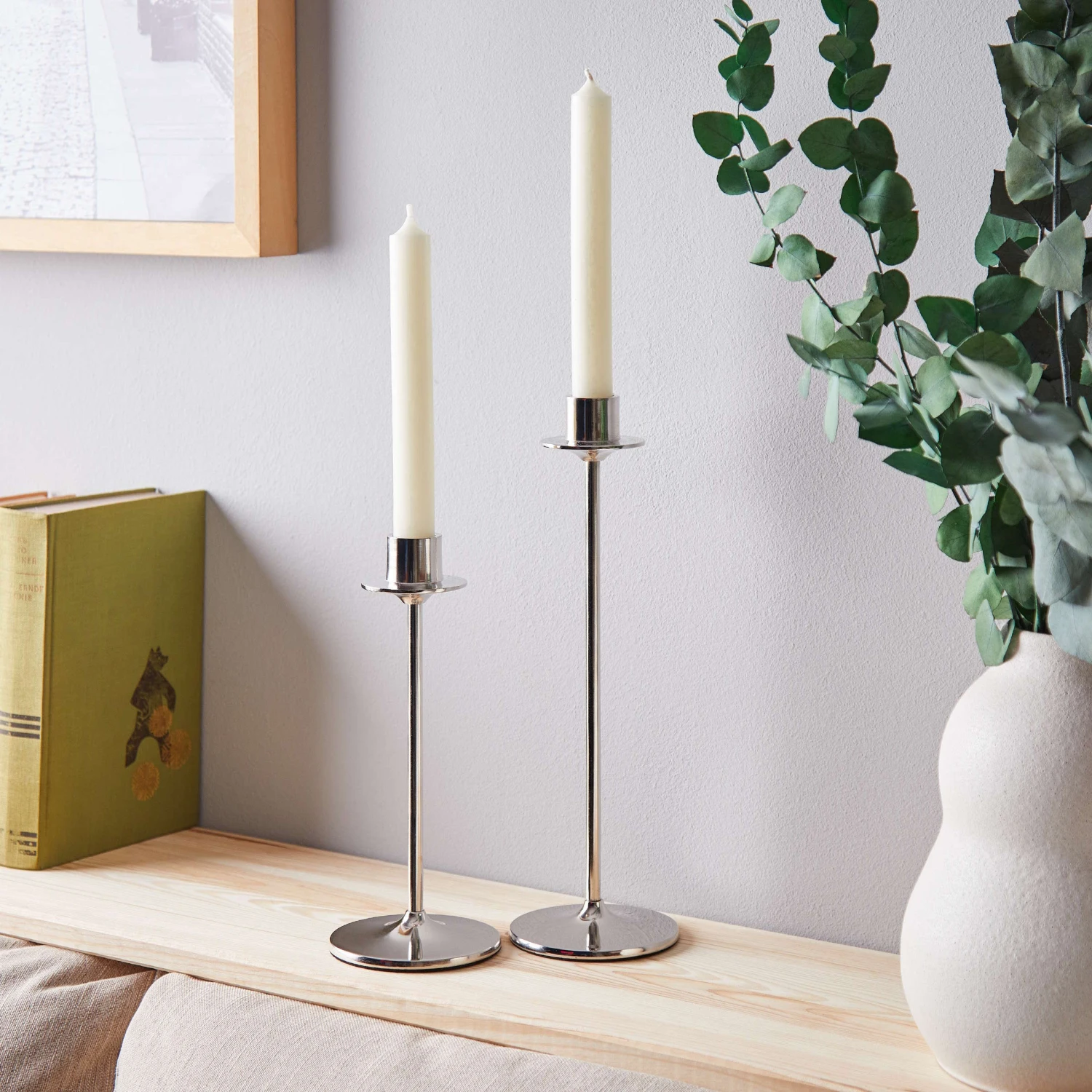 Kerzenhalter Höhe 29cm CLASSIC In Silber 4 Kerzenhalter Höhe 29cm CLASSIC In Silber – Bild 2