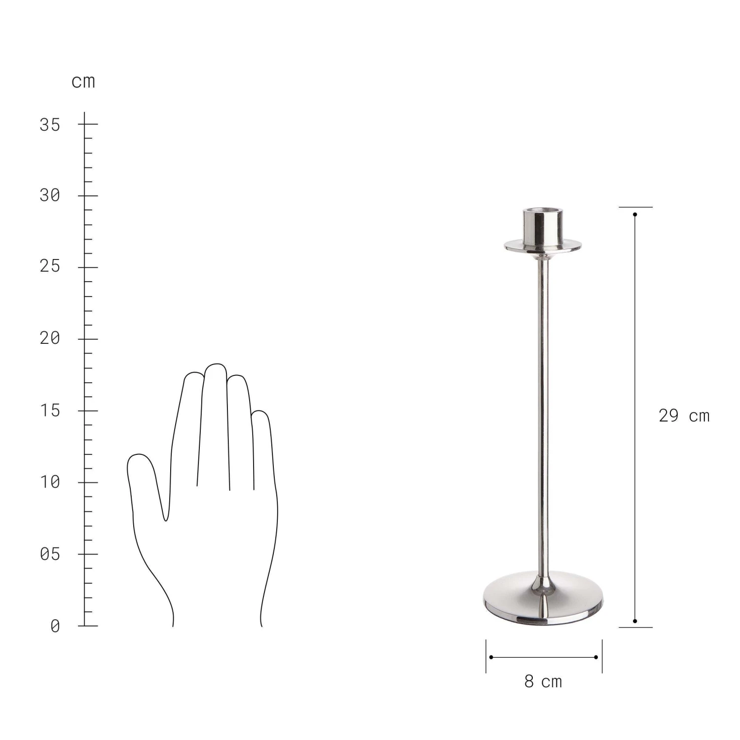 Kerzenhalter Höhe 29cm CLASSIC In Silber 6 Kerzenhalter Höhe 29cm CLASSIC In Silber – Bild 4