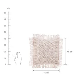 Kissen ZickZack L 45 X B 45cm MACRAMÉ In Creme 12 Kissen ZickZack L 45 X B 45cm MACRAMÉ In Creme -Butlers butlers kissen zickzack l 45 x b 45cm macrame in creme 3