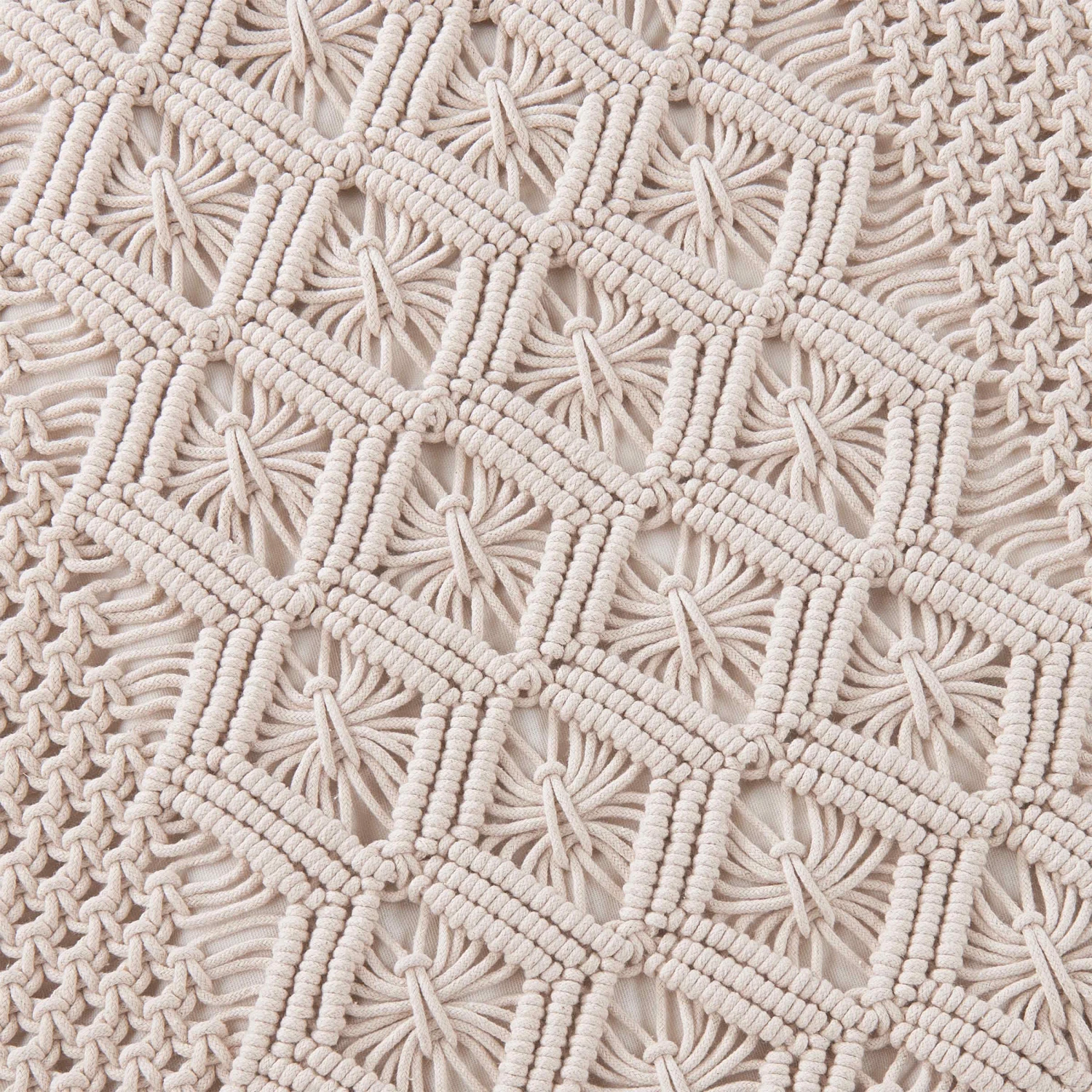 Kissen ZickZack L 45 X B 45cm MACRAMÉ In Creme 7 Kissen ZickZack L 45 X B 45cm MACRAMÉ In Creme – Bild 5