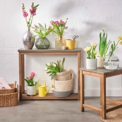 Konsole Mit Zementplatte CONCRETE In Natur-Grau -Butlers butlers konsole mit zementplatte concrete in natur grau 7