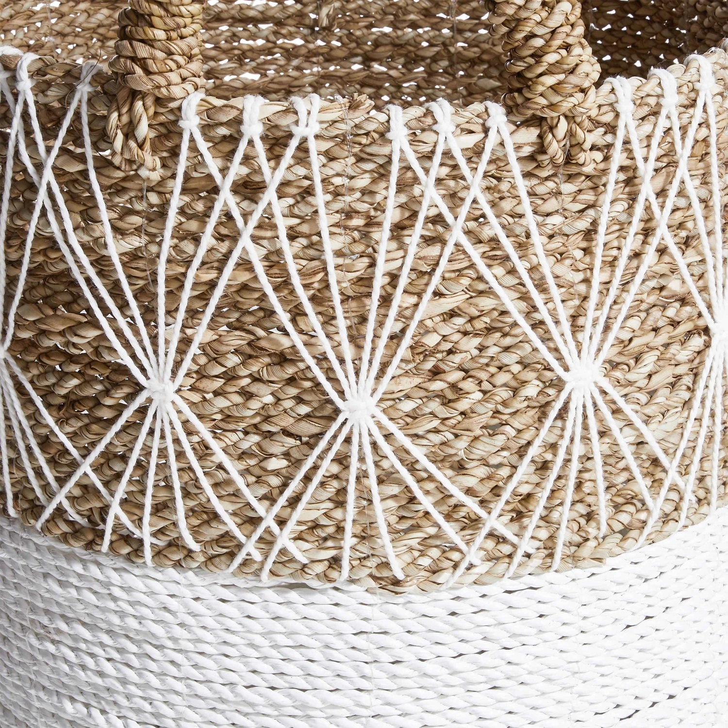 Korb Ø36cm WHITE BEACH In Natur-Weiß 5 Korb Ø36cm WHITE BEACH In Natur-Weiß – Bild 3