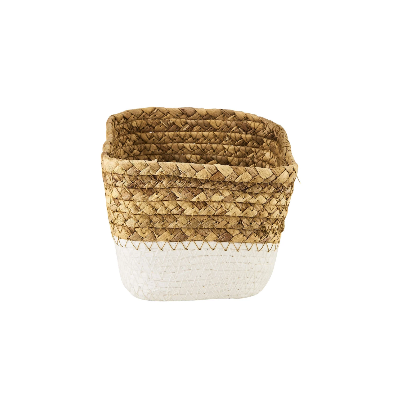 Korb Rechteckig L 17 X B 12cm RUSH ROPE In Natur-Weiß 6 Korb Rechteckig L 17 X B 12cm RUSH ROPE In Natur-Weiß – Bild 4
