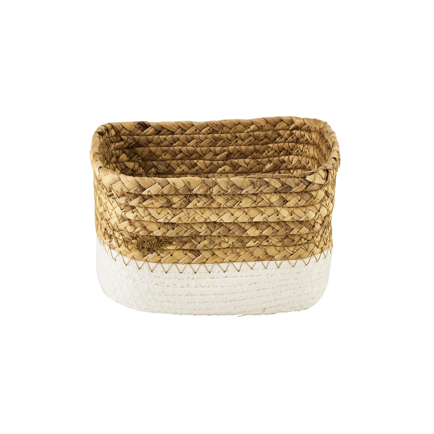 Korb Rechteckig L 17 X B 12cm RUSH ROPE In Natur-Weiß 3 Korb Rechteckig L 17 X B 12cm RUSH ROPE In Natur-Weiß
