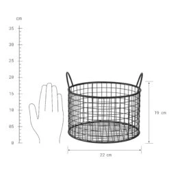 Korb Rund Ø22cm HOOP In Schwarz 8 Korb Rund Ø22cm HOOP In Schwarz -Butlers butlers korb rund o22cm hoop in schwarz 2