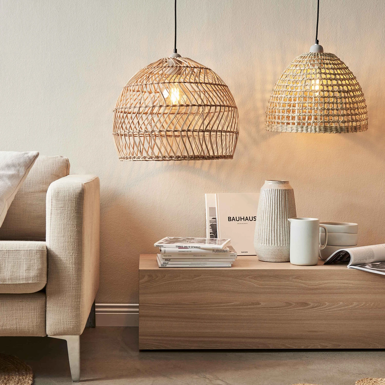 Lampenschirm Ø49cm CORBELLE In Natur 10 Lampenschirm Ø49cm CORBELLE In Natur – Bild 8