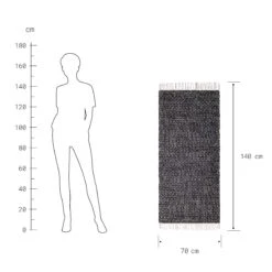 Läufer Rauten L 140 X B 70cm ETHNO LODGE In Schwarz-Natur -Butlers butlers laufer rauten l 140 x b 70cm ethno lodge in schwarz natur 2