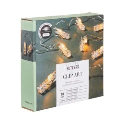 LED-Klammern 10 Lichter Mit USB-Batteriefach CLIP ART In Transparent -Butlers butlers led klammern 10 lichter mit usb batteriefach clip art in transparent 2