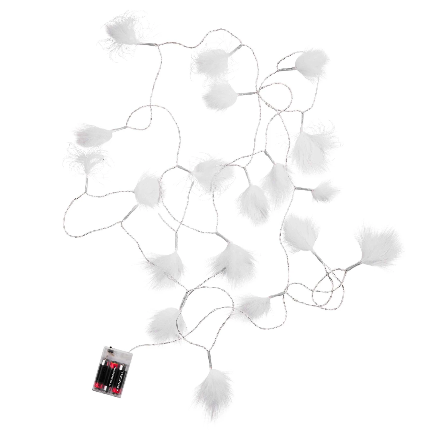 LED-Lichterkette Federn 20 Lichter Mit USB-Batteriefach FEATHERS In Weiß 4 LED-Lichterkette Federn 20 Lichter Mit USB-Batteriefach FEATHERS In Weiß – Bild 2