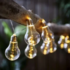 Lichterkette Solar Mit 10 Glühbirnen SUNLIGHT In Grau -Butlers butlers lichterkette solar mit 10 gluhbirnen sunlight in grau 3