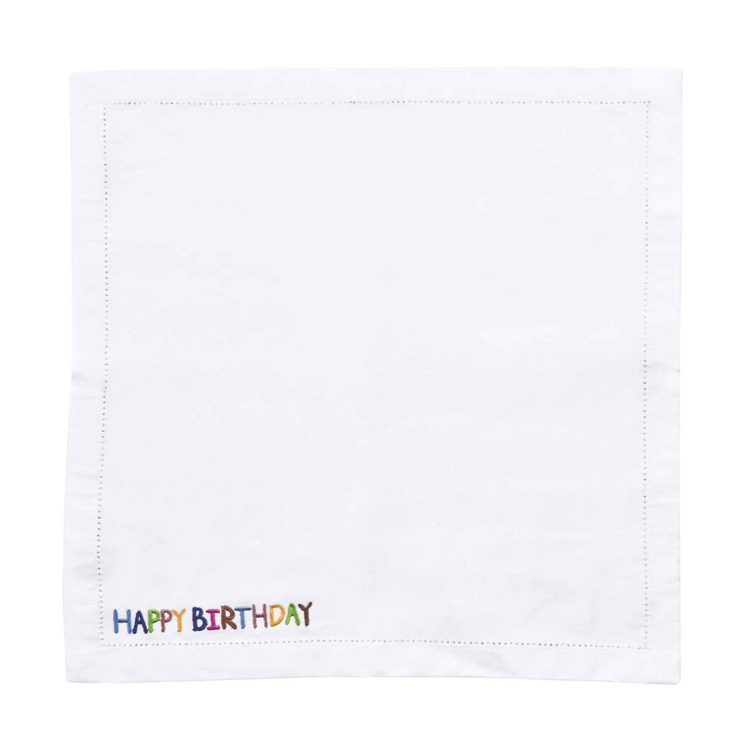 Serviette L 45 X B 45cm HAPPY BIRTHDAY In Weiß 5 Serviette L 45 X B 45cm HAPPY BIRTHDAY In Weiß – Bild 3