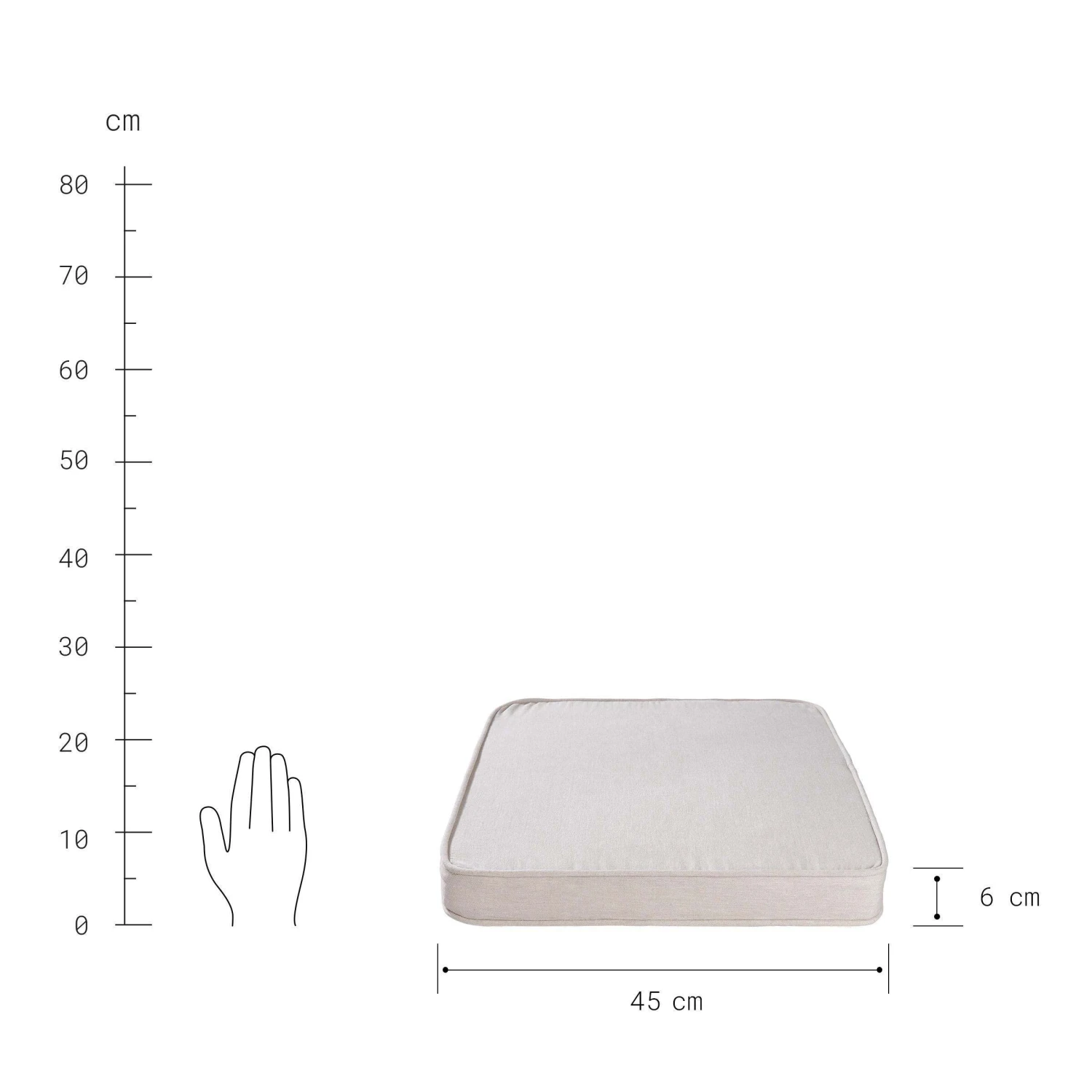 Sitzkissen L 45 X B 45cm BOHO LOUNGE In Natur 7 Sitzkissen L 45 X B 45cm BOHO LOUNGE In Natur – Bild 5