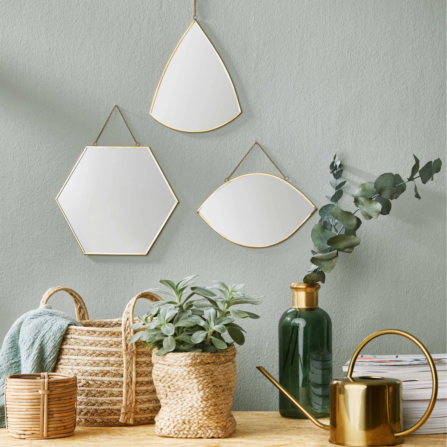 Spiegel Augenform L 27 X B 17cm CARAT In Gold 4 Spiegel Augenform L 27 X B 17cm CARAT In Gold – Bild 2