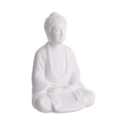 Statue Höhe 22cm BUDDHA In Weiß -Butlers butlers statue hohe 22cm buddha in weiss 1