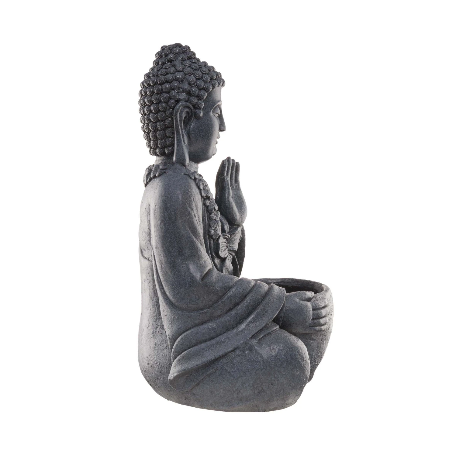 Statue Mit Blumentopf Höhe 69cm BUDDHA In Dunkelgrau 7 Statue Mit Blumentopf Höhe 69cm BUDDHA In Dunkelgrau – Bild 5