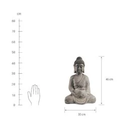 Statue Mit Kerzenteller Höhe 46cm BUDDHA In Grau 11 Statue Mit Kerzenteller Höhe 46cm BUDDHA In Grau -Butlers butlers statue mit kerzenteller hohe 46cm buddha in grau 2