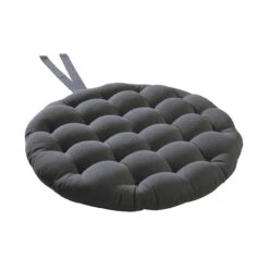 Stuhlkissen Mit Bändchen Ø42cm SOLID In Grau -Butlers butlers stuhlkissen mit bandchen o42cm solid in grau 2