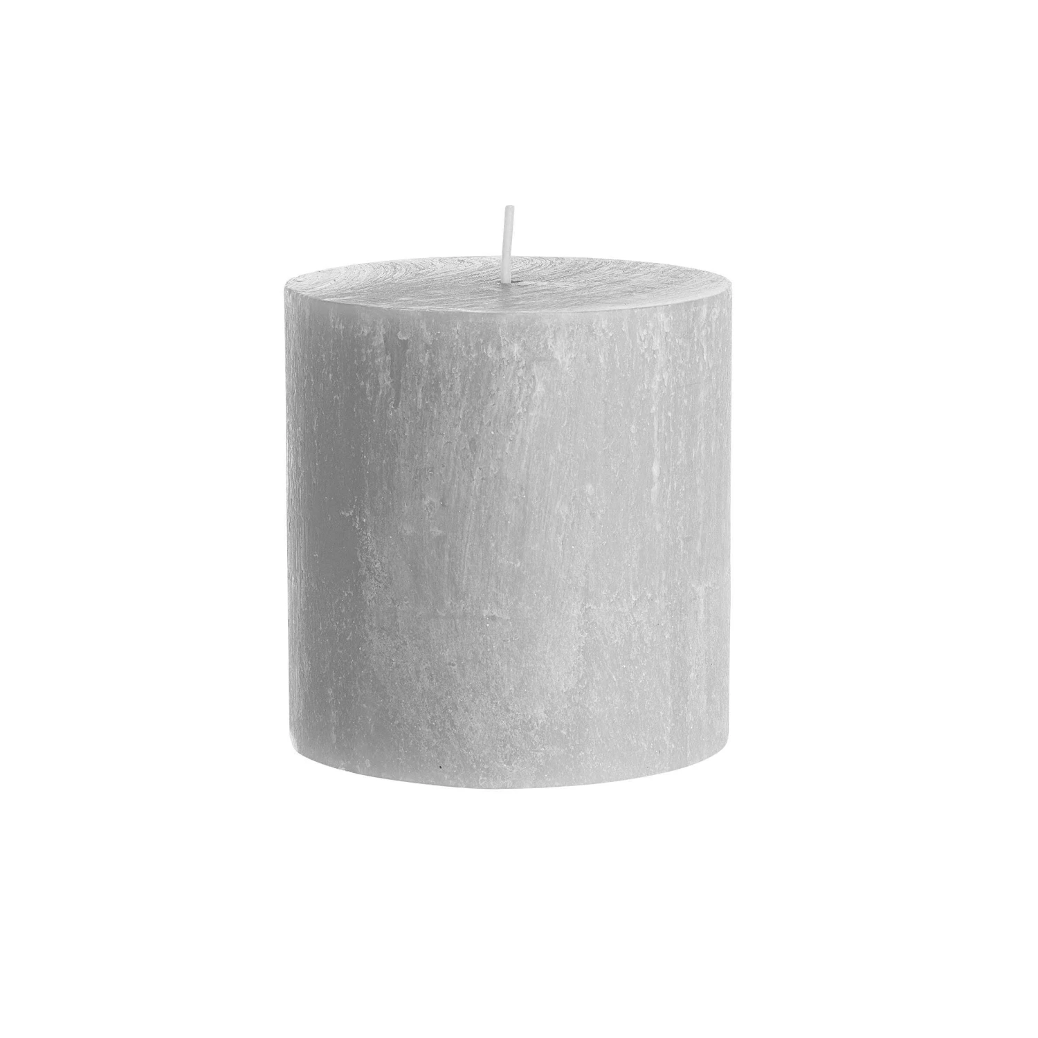 Stumpenkerze Höhe 10cm RUSTIC In Grau 3 Stumpenkerze Höhe 10cm RUSTIC In Grau