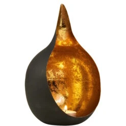 Teelichthalter Höhe 20cm DELIGHT In Schwarz-Gold -Butlers butlers teelichthalter hohe 20cm delight in schwarz gold 3