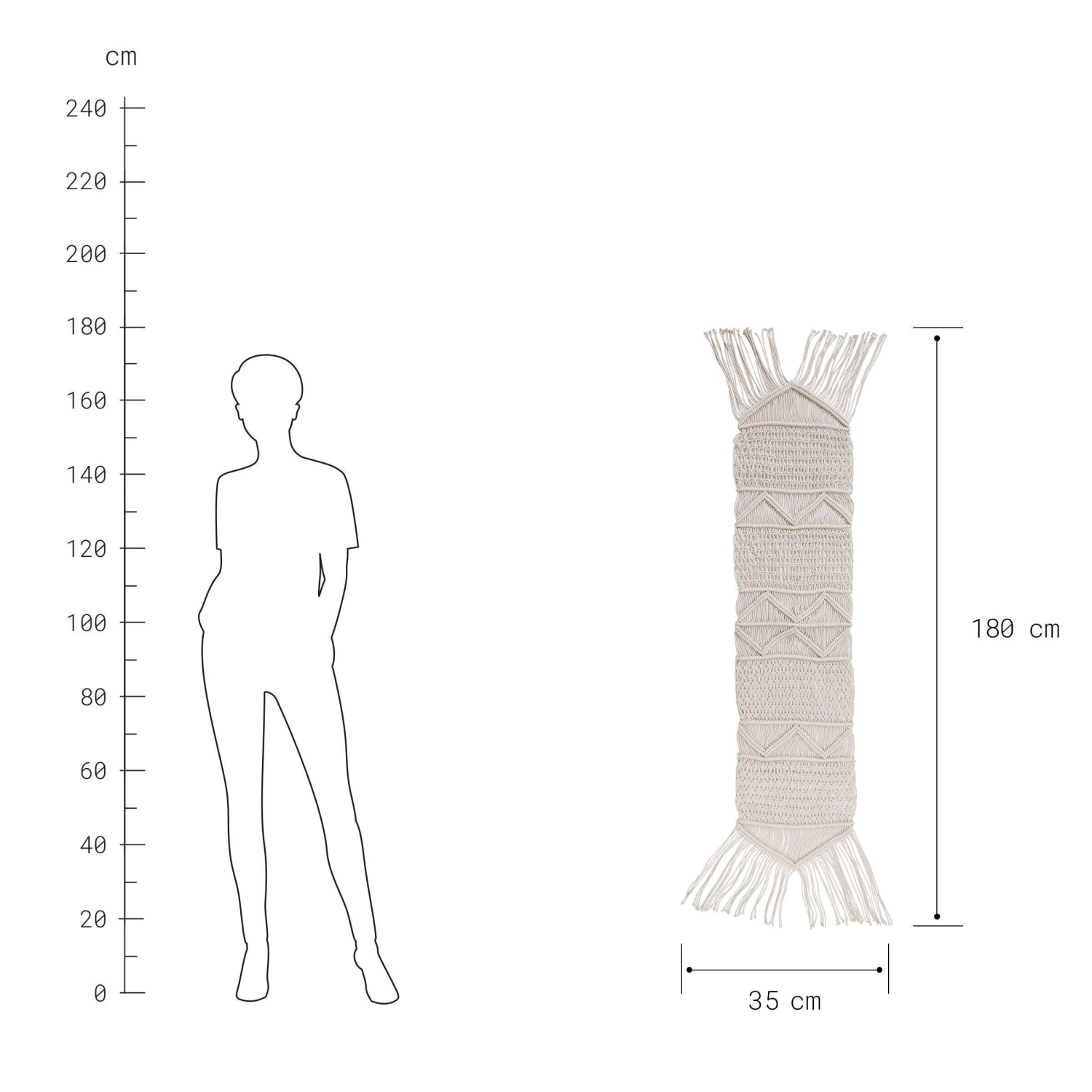 Tischläufer L 180 X B 35cm MACRAMÉ In Creme 6 Tischläufer L 180 X B 35cm MACRAMÉ In Creme – Bild 4