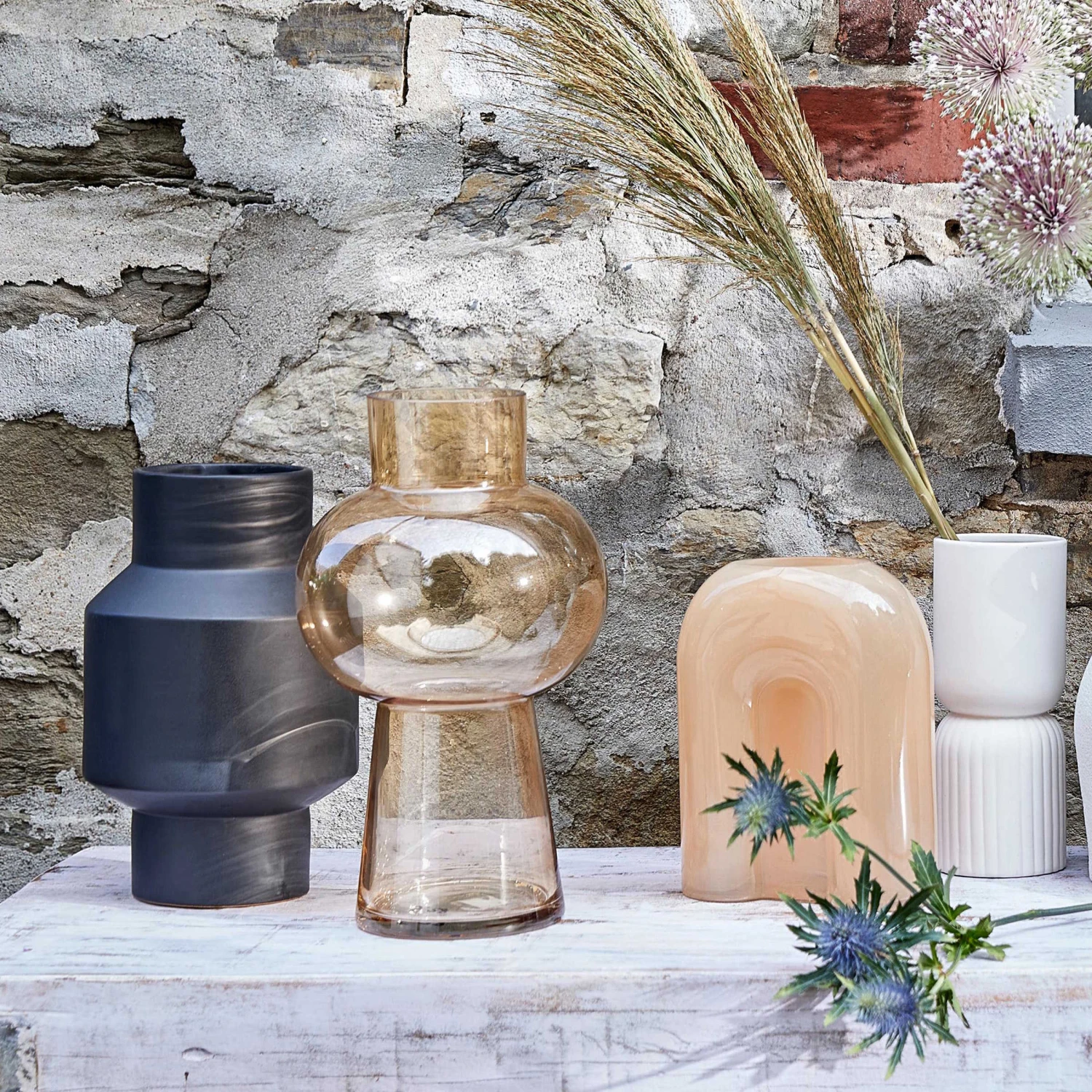 Vase Bogen Höhe 20cm SMOKY In Hellorange 4 Vase Bogen Höhe 20cm SMOKY In Hellorange – Bild 2