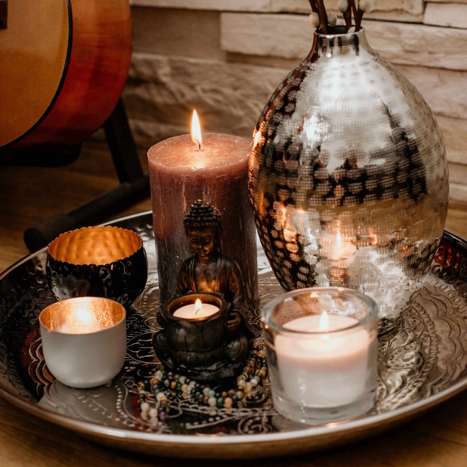 Vase Höhe 35 Cm INDIRA In Silber 10 Vase Höhe 35 Cm INDIRA In Silber – Bild 8