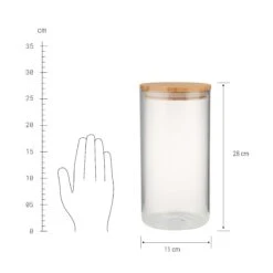 Vorratsglas 2300ml WOODLOCK In Transparent -Butlers butlers vorratsglas 2300ml woodlock in transparent 2