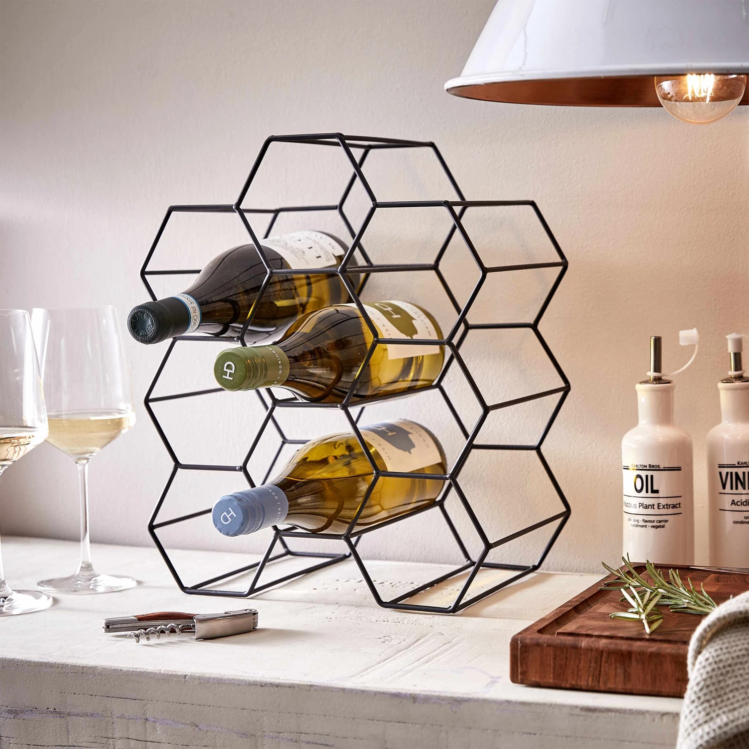 Weinregal Für 9 Flaschen L 36 X H 30cm CUBICLE In Schwarz 4 Weinregal Für 9 Flaschen L 36 X H 30cm CUBICLE In Schwarz – Bild 2