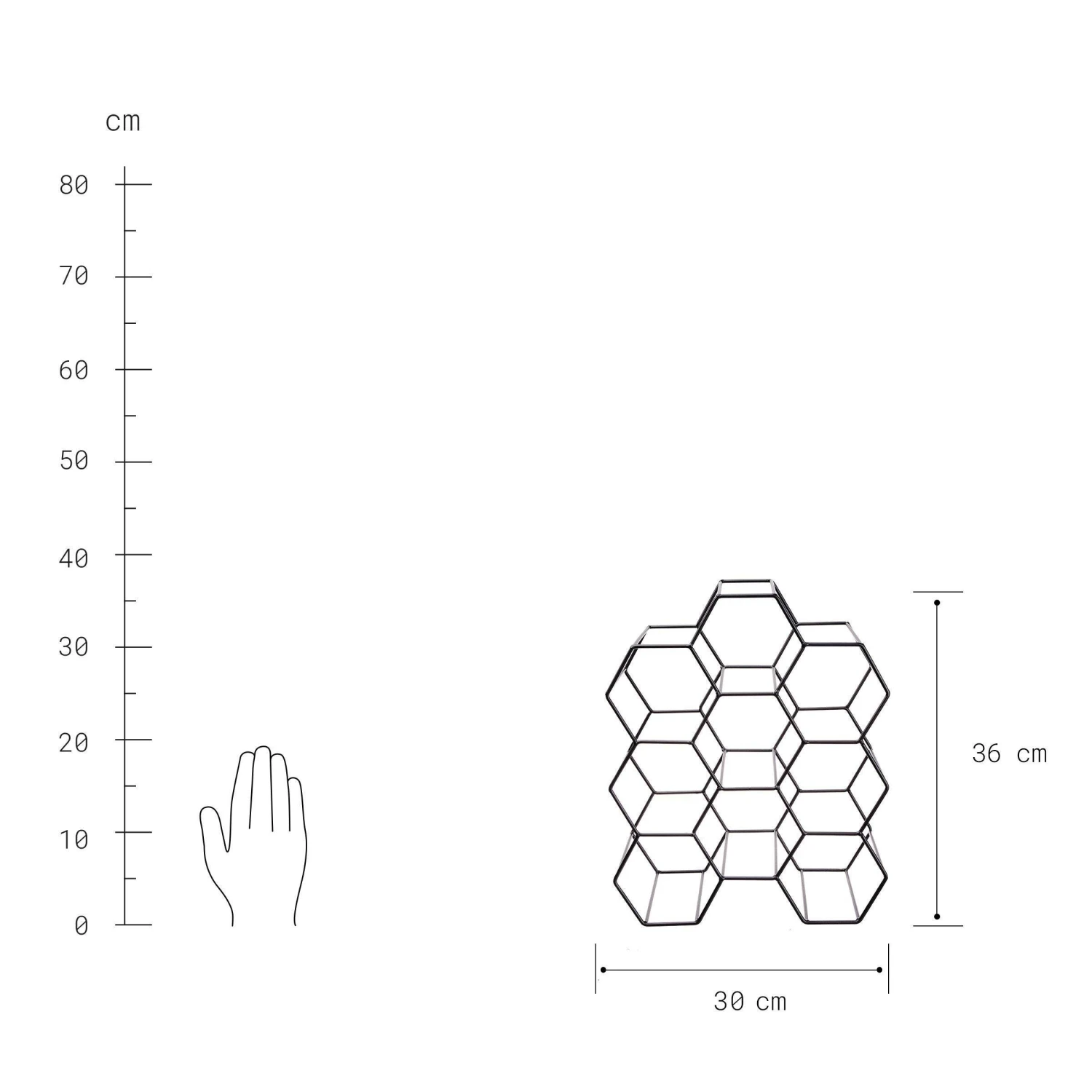 Weinregal Für 9 Flaschen L 36 X H 30cm CUBICLE In Schwarz 6 Weinregal Für 9 Flaschen L 36 X H 30cm CUBICLE In Schwarz – Bild 4