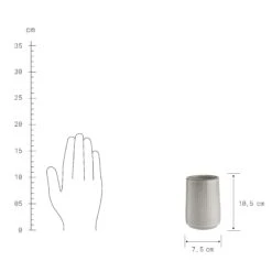 Zahnputzbecher Höhe 11cm HENLEY In Grau -Butlers butlers zahnputzbecher hohe 11cm henley in grau 2